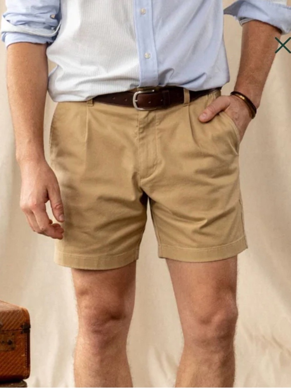 Duck Head khaki shorts men’s size 40 pleats 8.5 inseam